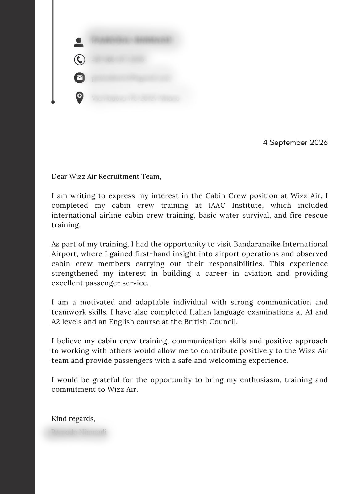 Cover Letter 2, original page