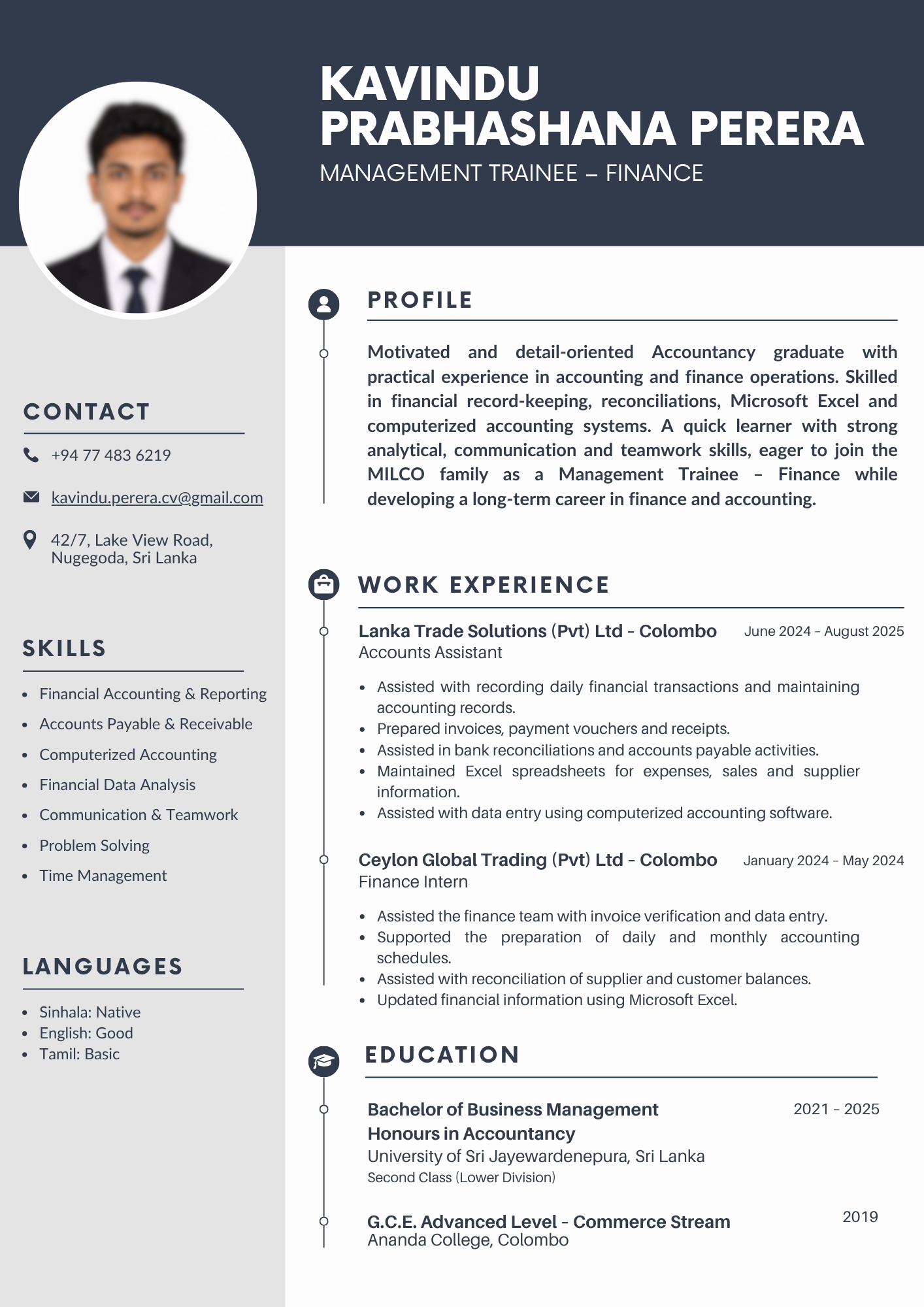 CV 5 original page 1